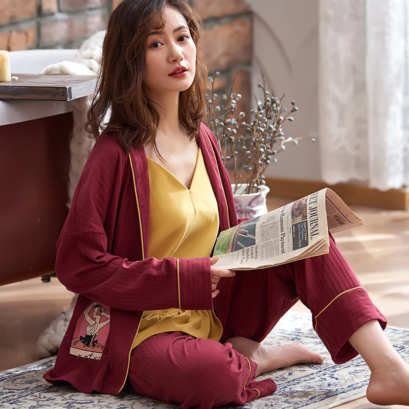 

JRMISSLI Big Size Pijama 3XL Cotton Pajamas Home Clothes Womens Sleepwear Suits Girl Casual Outerwear Pyjama Night Suit