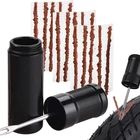 Комплект для ремонта велосипедных бескамерных шин, портативный срочный Ремонтный комплект для горных и дорожных велосипедов с резиновыми полосками, дрель для ремонта велосипедных шин