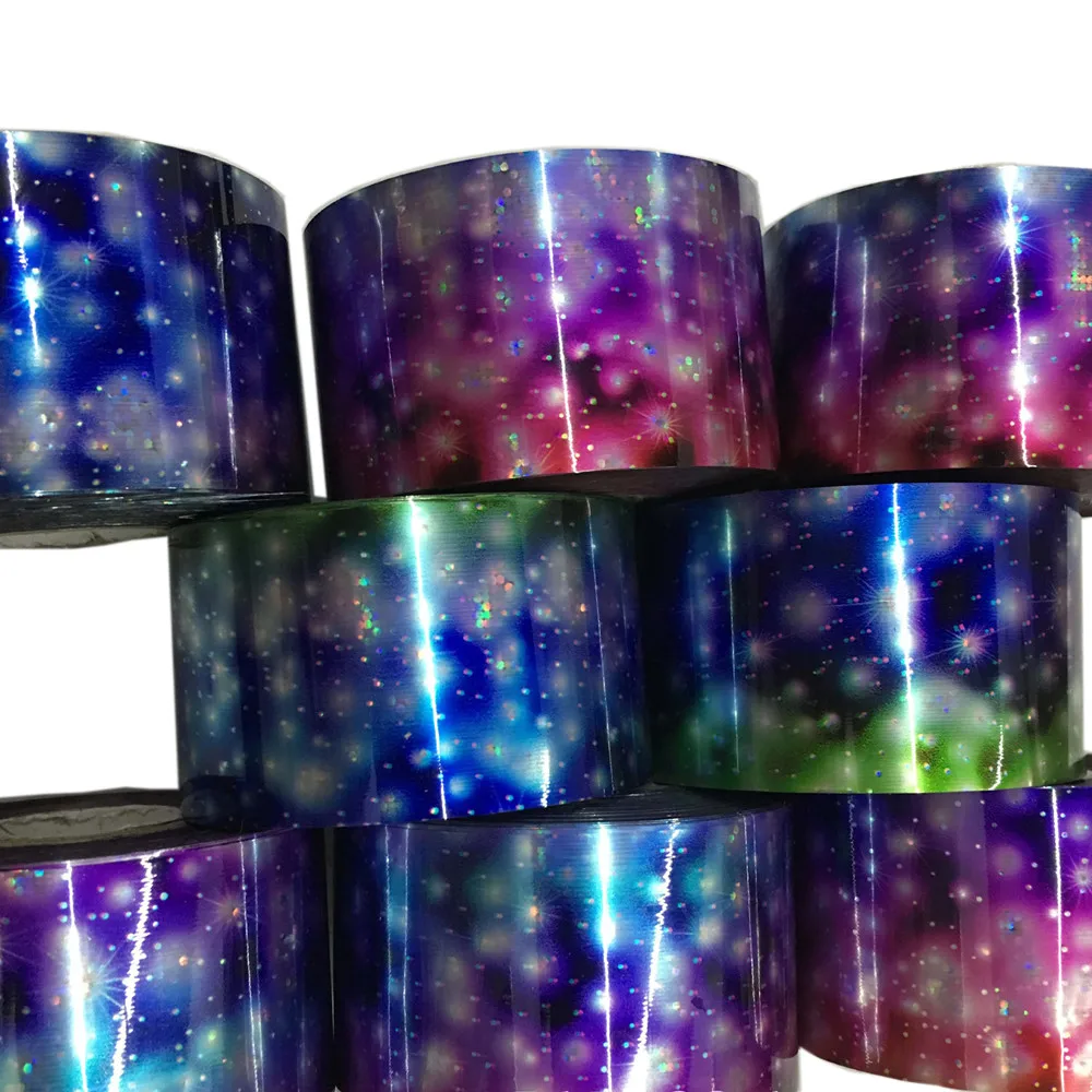 16 рулонов фольги для ногтей с лазерным блеском звездное небо 120 м * 4 см