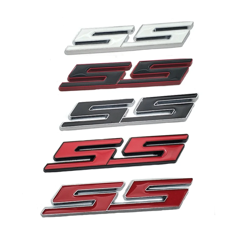 Стайлинг автомобиля металлическая буква SS Автомобильная эмблема наклейка