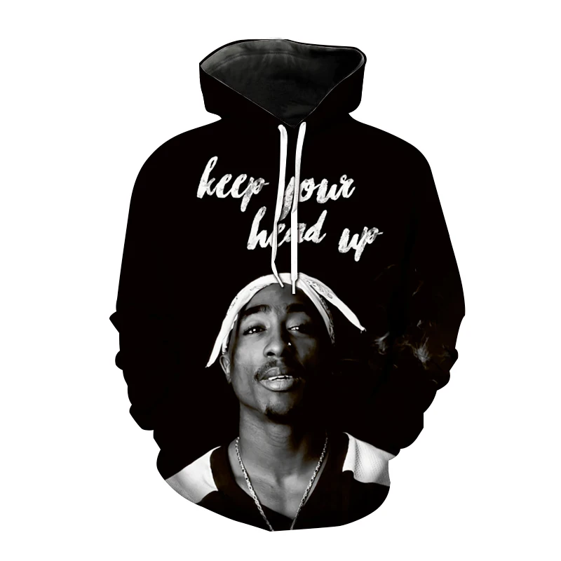 

2PAC 3D Print Hoodies Rapper Streetwear Men Women Fashion Hooded Sweatshirt Pullover Hoodie Trendy Tupac Male Hoodies