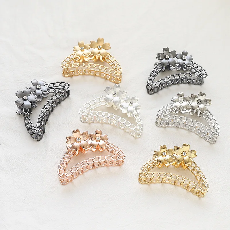 

Корейские заколки для волос с цветами для женщин, Шпилька для волос, металлические заколки для волос для женщин, аксессуары для волос, голов...