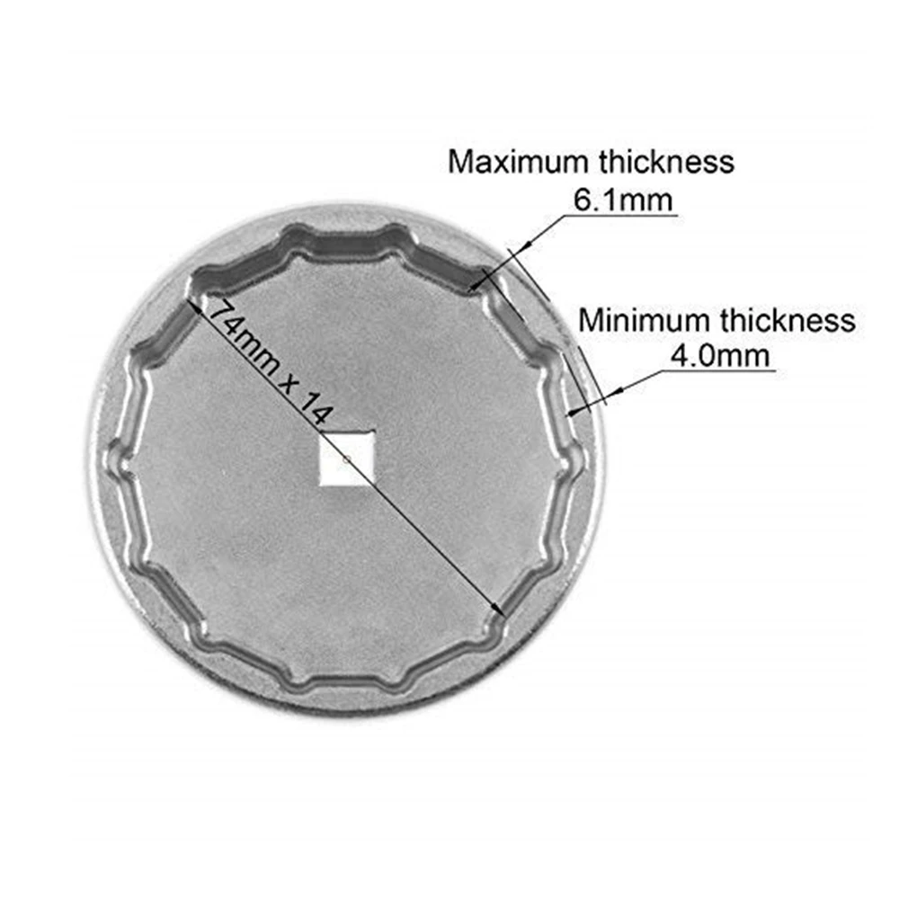 Масляный фильтр гаечный ключ крышка гнездо для удаления 74 мм 3/8 &quot14 флейтов Mercedes