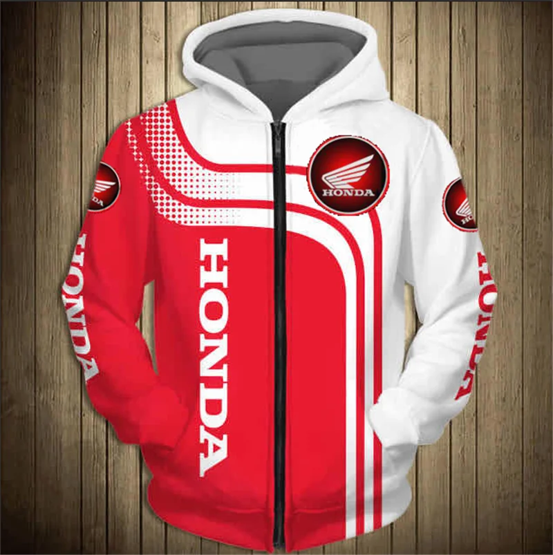 

2021 Fashion Honda Wing Logo 3D Digital Print Hoodie Sweatshirt Harajuku Long Sleeve Men Women Pullover Casual Male Sportswear