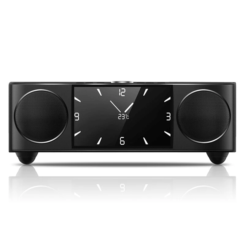 Портативная Bluetooth-колонка 25 Вт HIFI звуковая система часы динамик HD-экран 8000 мАч с