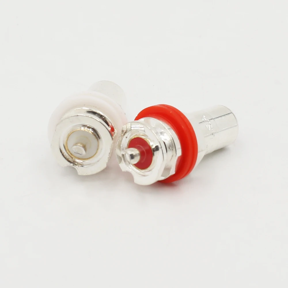 4 шт. Hi-End медная Посеребренная RCA гнездо RCA Hifi аудио штепсельная Вилка RCA