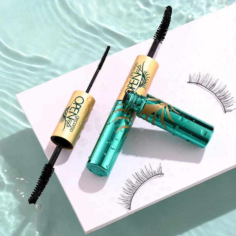 Тушь для ресниц GECOMO двусторонняя вьющаяся водостойкая черная с толстыми тонкими