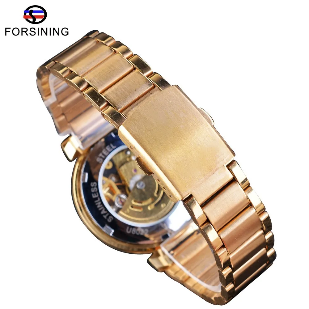 

forsining8022 men's mechanical movement casual hollow European and American style automatic mechanical watch