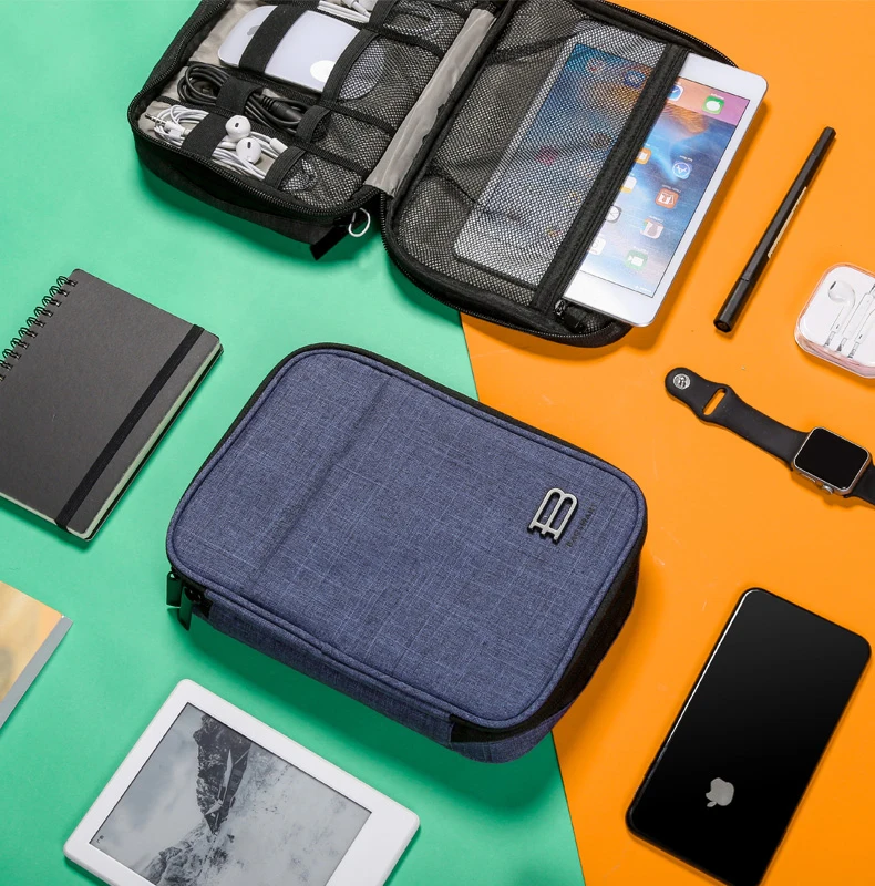 BAGSMART электронные дорожные аксессуары нейлон для sd-карты USB кабель Kindle iPad зарядное устройство портативные аксессуары сумка
