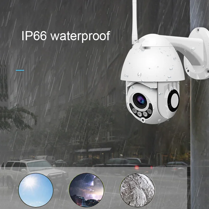 1080P Wireless IP Camera 4X Digital Zoom Speed Dome Outdoor WIFI Audio P2P CCTV Surveillance | Безопасность и защита