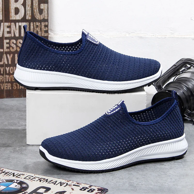 

Spring and Summer Old Beijing Cloth Shoes Men's Shoes Knitted Men's Casual Net Shoes Breathable Dad Exercise Sports Shoes