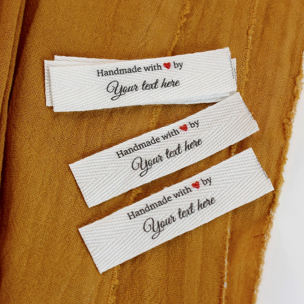 

Custom sewing labels, twill labels, clothing labels, brand Name, handmade, personalized labels, product labels, 15*60mm (2068)