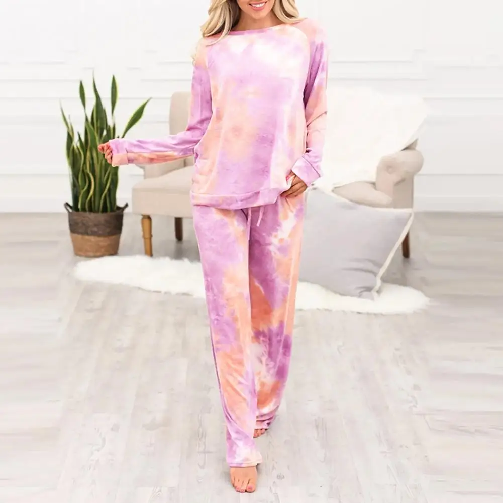 

Nightgown Breathable Loose Style Clothes Two Pieces Printing Pajamas for Sleepwear