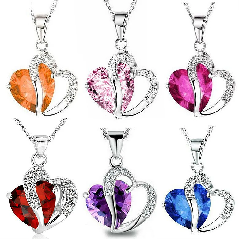 2018 Hot Sell Top Class Fashion Heart Power Necklaces Crystal Jewelry New Girls Women | Украшения и аксессуары