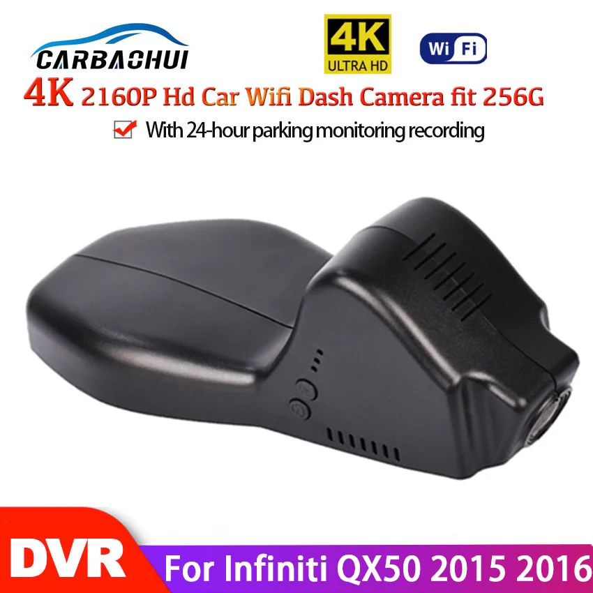 Car DVR WiFi Registrator Dash Cam Camera Digital Video Recorder Camcorder Full HD 2160P Night Vision For Infiniti QX50 2015 2016