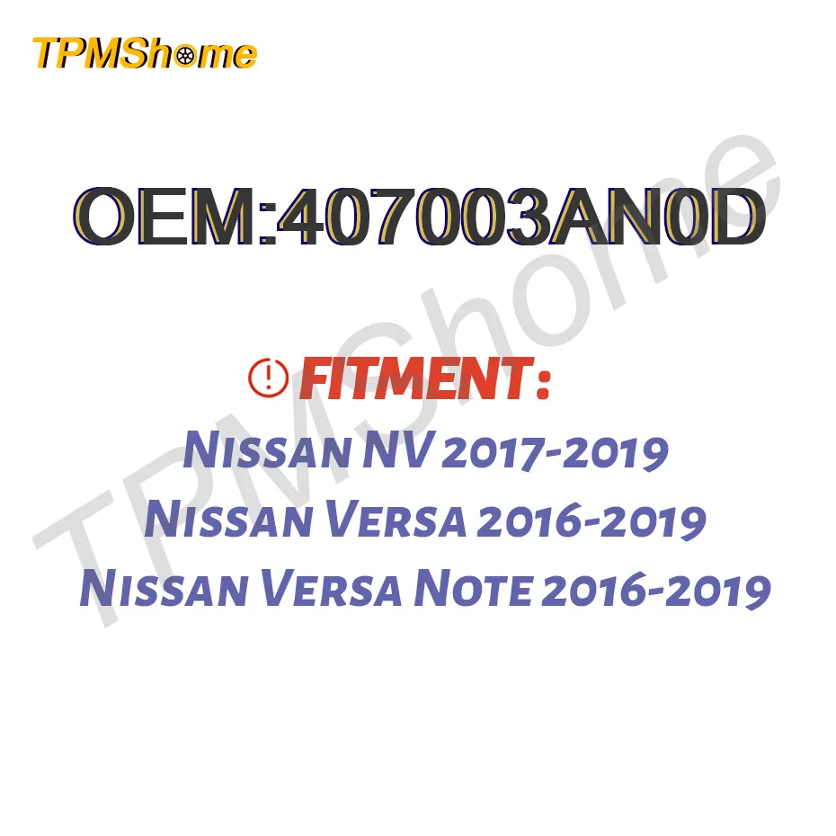 

TPMS Sensor 40700-3AN0D Tire Pressure Monitoring System 315MHz For Nissan Versa Note Sentra NV 407003AN0D TyreAirMonitorSensor