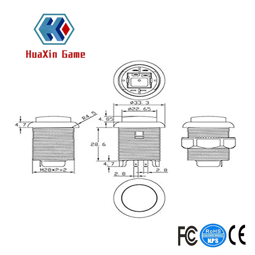 

4 Pcs/Lot 5V LED Illuminated Push Button 1P / 2P Player Start Buttons + 2x Coin Buttons For MAME & JAMMA , Fighting Game