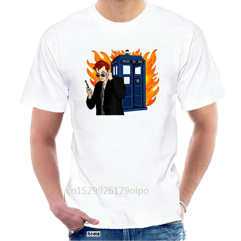 

Оригинальная Мужская футболка с надписью Good O Men, потрясающая футболка Aziraphale Crowley, футболка с коротким рукавом, топы @ 106171