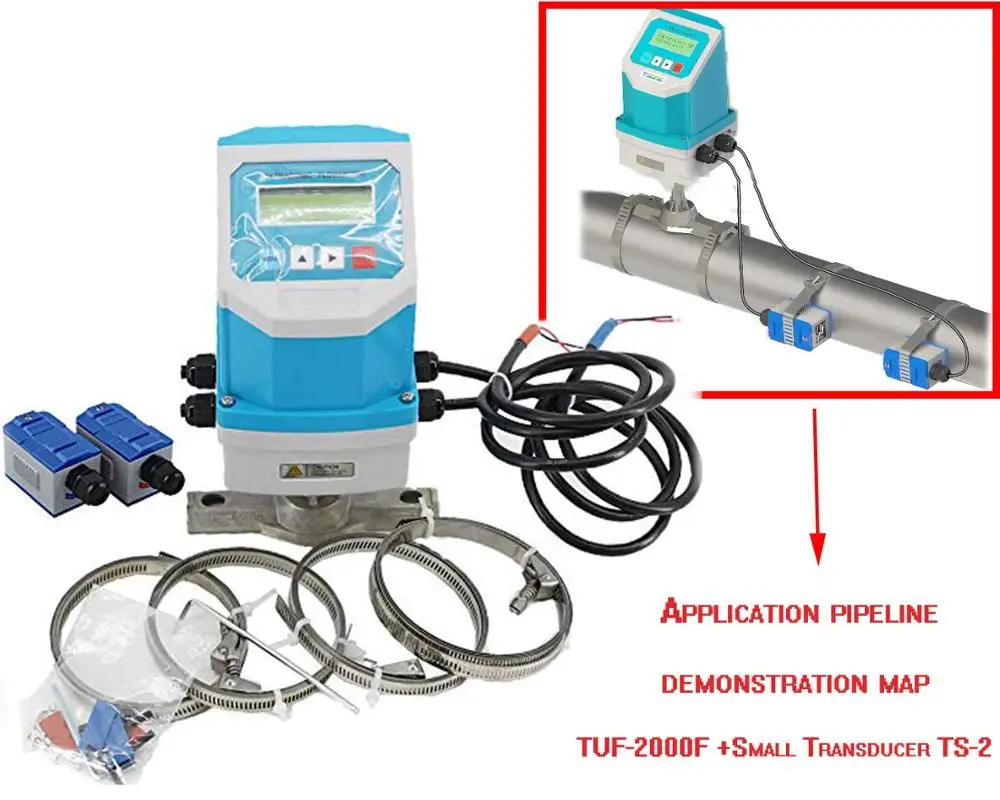 TUF 2000F портативный Водонепроницаемый Фиксированный ультразвуковой расходомер с