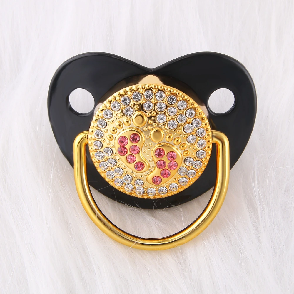 Силиконовый смешной детский пустышка для новорожденных голубого цвета с роскошным ниппелем.