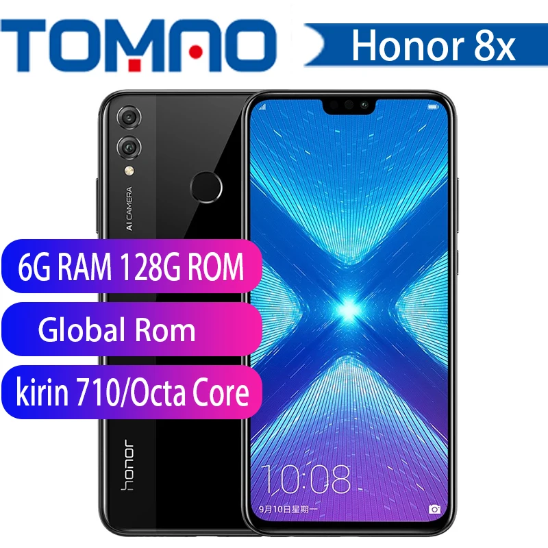 Смартфон Honor 8X 6 5 дюймовый полноэкранный дисплей OTA обновления не 8x max мобильный