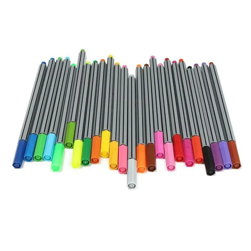 2016 Art Marker Pens 24 Assorted Colours ( Point 88) Fine Superfine Marco For Graffiti Hook Fiber Pen Material DP037 | Канцтовары для