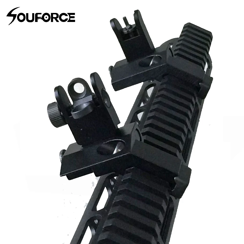 Американский 45 градусов Off Front Rear Set Flip Up Back Side Iron Sight Fit 20 мм Rail|iron sights|rail sightfront sight rail