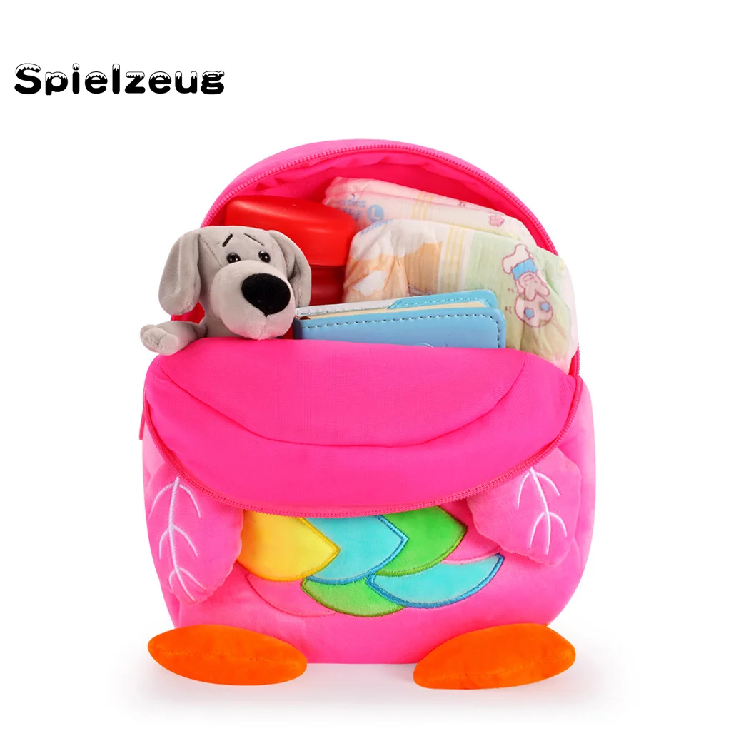 Милый сова мультфильм милые животные Плюшевые Рюкзак для малышей Мини школьные