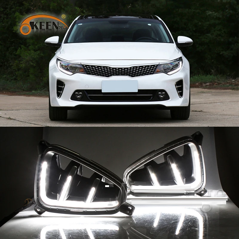 2 шт. DRL для Kia K5 Optima 2016 2017 Светодиодный дневной ходовой светильник Дневной