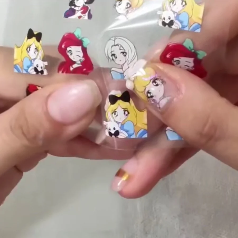 

1 sheet 3D Nail Stickers Cartoons Princess Anime Nail Art Stickers Decal Template DIY Nail Tool Decorations HL046-047
