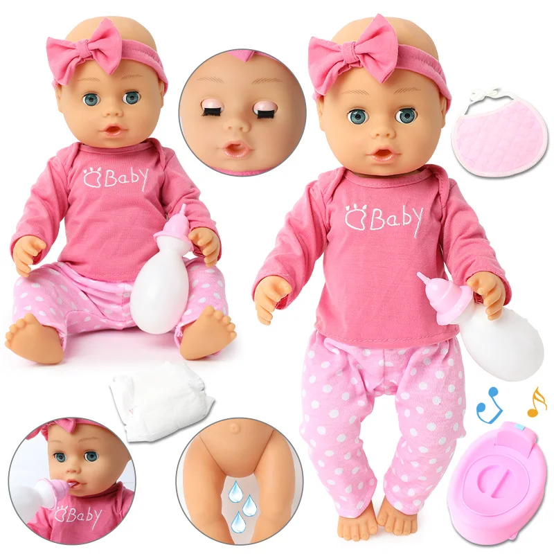 

Reborn Dolls 46cm Boy DIY Simulation Full Body Soft Silicone Can Drink Water Newborn Baby Doll Reborn Kit Boy Accompany Present