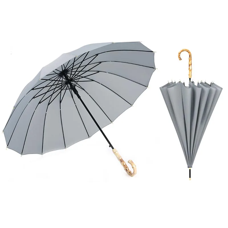 

Golf Umbrellas Brand Paraguas Bamboo Long Handle Strong Rain Umbrella Women Men Glassfiber Japanese Style Big Windproof Parasol