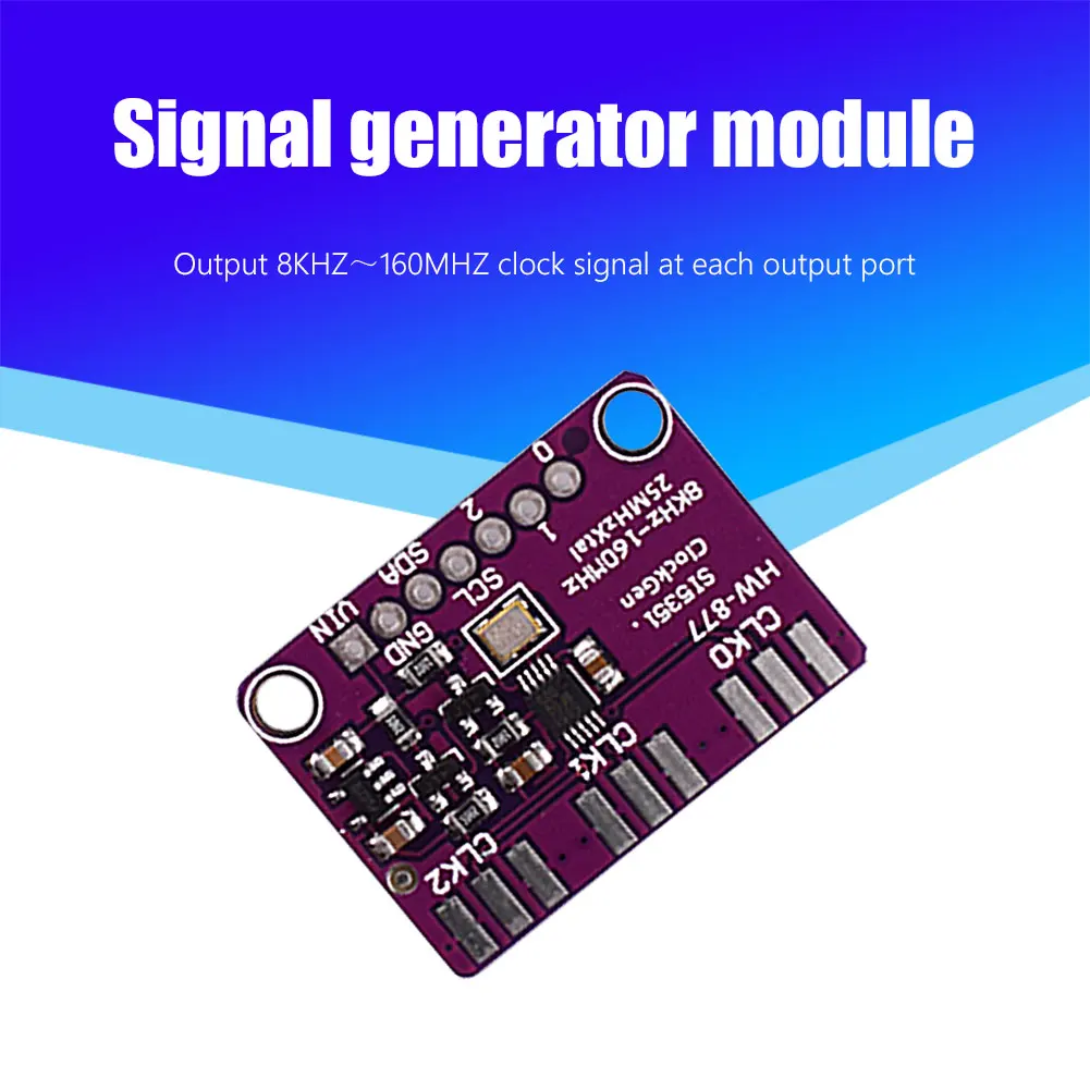 

DC 3V-5V Si5351A I2C IIC Clock Generator Breakout Board Module 8kHz 160MHz