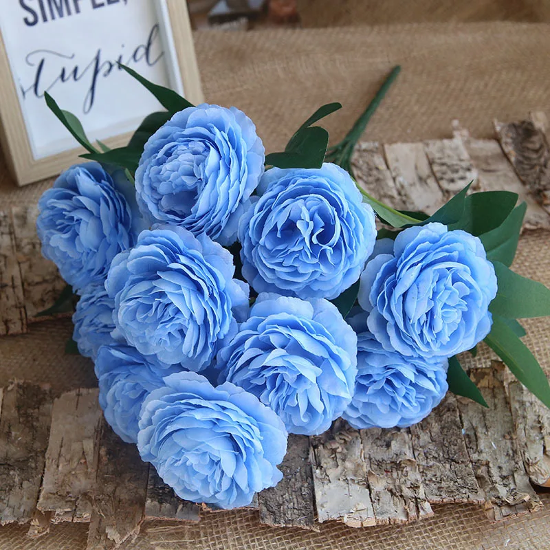 

Artificial Flowers, A Bunch of 30cm Long, 6 Heads, Multi-color Peony Flowers, Home Decoration VaseFlowerArrangementWedding Scene