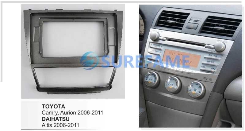 10 1 дюймовый автомобильный радиоприемник Facia для Toyota Camry Aurion 2006 2011 панель