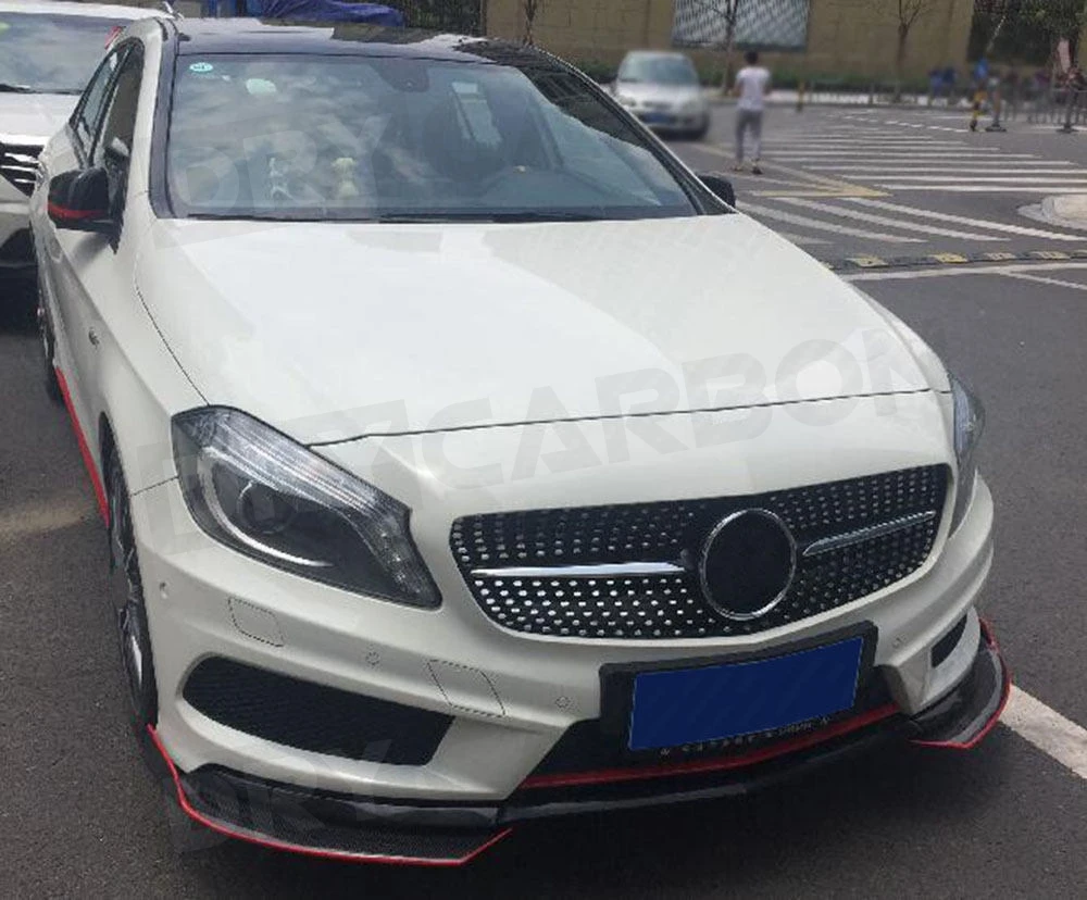 Передние разветвители для губ спойлер Benz A класса W176 A180 A200 2013-2019 сплиттер