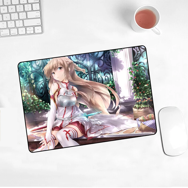 

Anime New Small Size Mouse Pad Anti-slip Art Natural Rubber Lovely Kawaii Gamer Office Decoration Carpet Desk Mat Skipoem