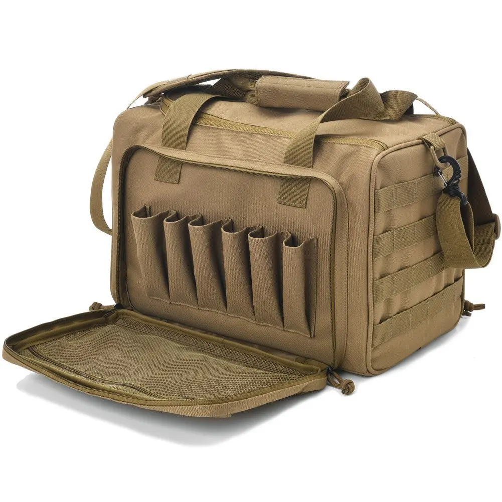 

Tactical Training Bag Hunting Molle System Accessory 600D Gun Shooting Range Waterproof Bag Khaki Tool Bag Camping