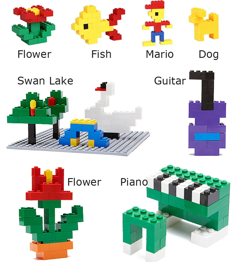 MARUMINE 1000 шт Строительные Кирпичи совместимы с Decool Enlighten Blocks Pixel Cube опорная пластина модель игрушки для детей подарок
