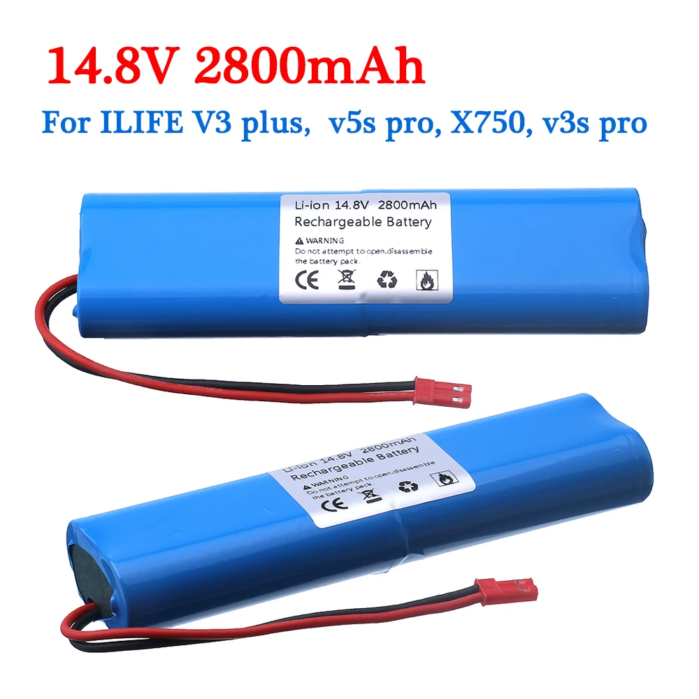 

2pcs Original 14.8V 2800mAh Rechargeable Battery For ILIFE V3 plus v5s pro v5spro X750 v3s pro Robotic Cleaner accessories parts