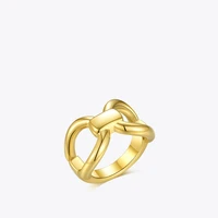 enfashion punk hollow horse bit rings for women gold color stainless steel ring fashion jewelry 2020 party wholesale r204065
