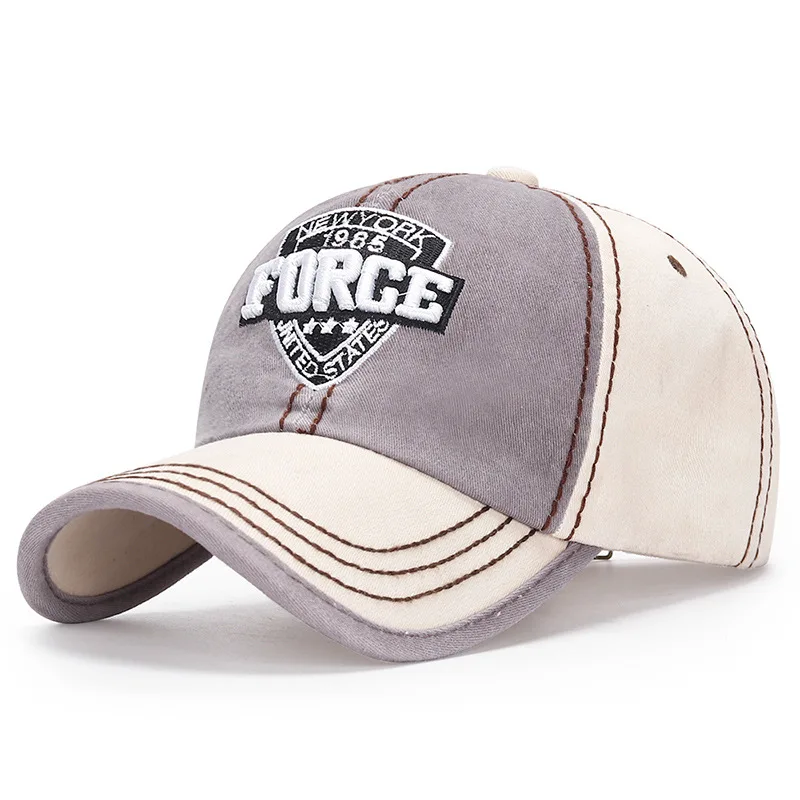 Бейсболка Мужская/женская с вышивкой и надписью FORCE модная стирающаяся хлопковая