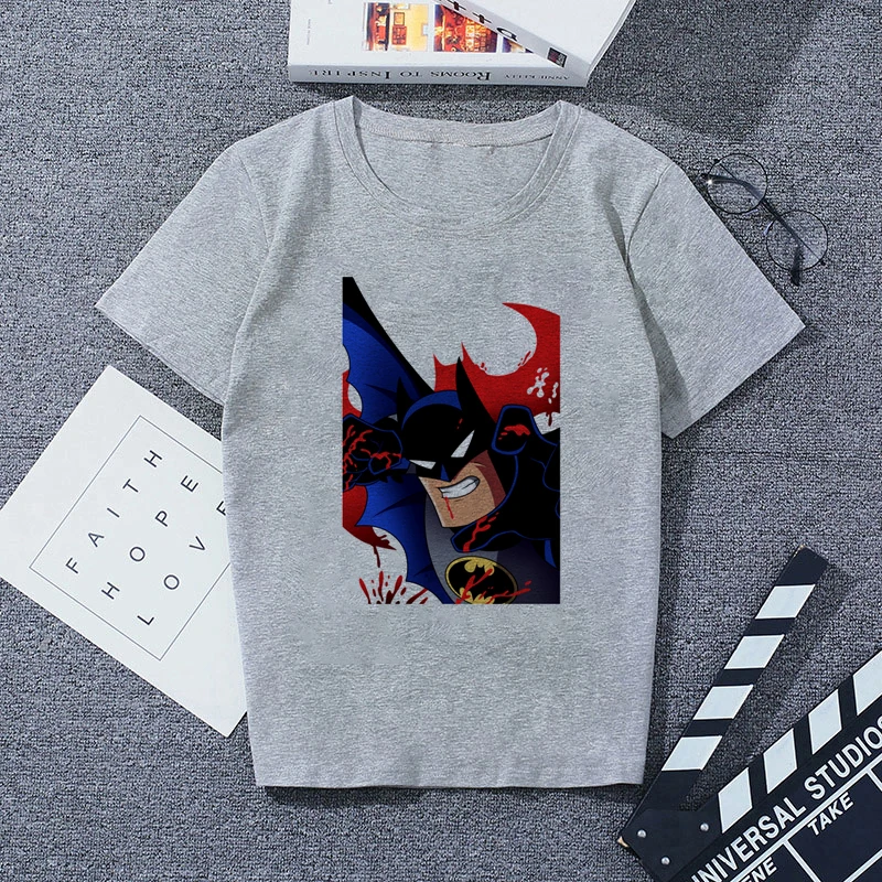 4928616 Футболка с принтом серая Повседневная Уличная мода футболки |