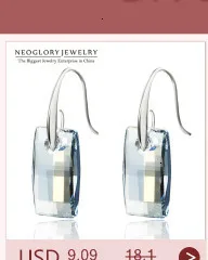 Neoglory, ювелирные наборы, сделанные с элементами SWAROVSKI, Кристальные прозрачные ожерелья и серьги, Свадебные для женщин,, новые подарки T1