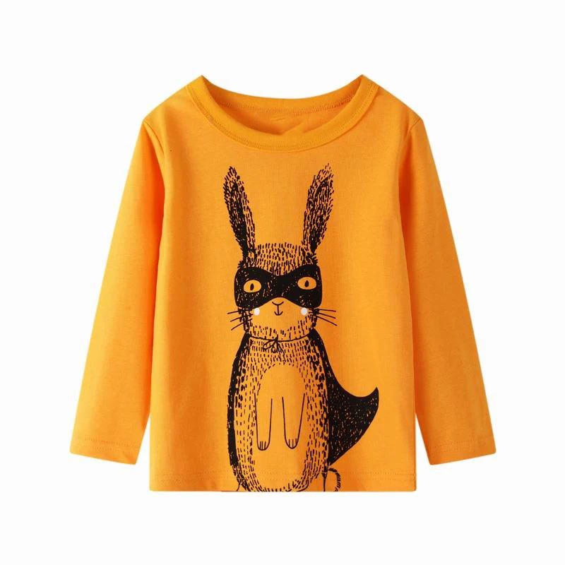 

Jumping Meters Fashin Girls Spring Autumn Cotton Toddler Baby Rabbit Pattern Tops Long Sleeve T-Shirt Casual Clothing 2-7Years