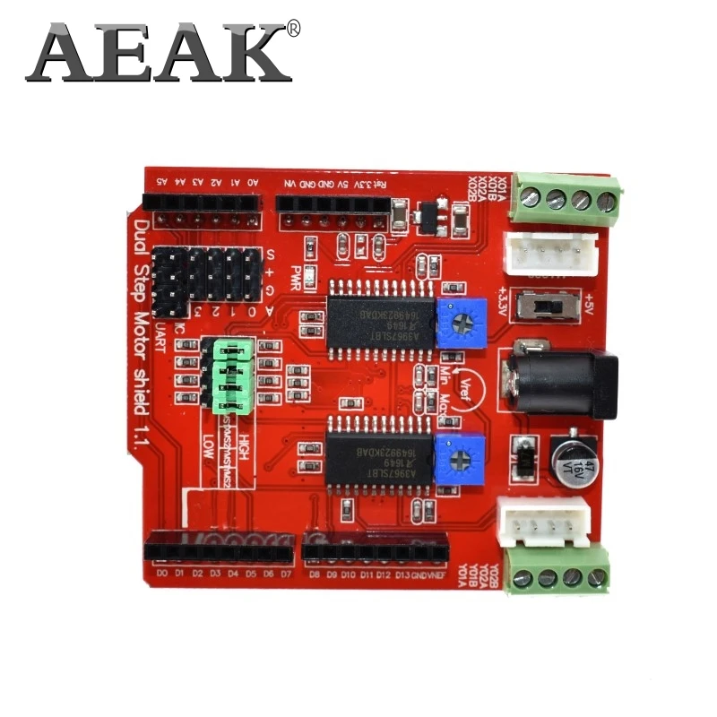 Двухканальный модуль защиты драйвера шагового двигателя AEAK A3967 IO PWM CNC 3 В 5