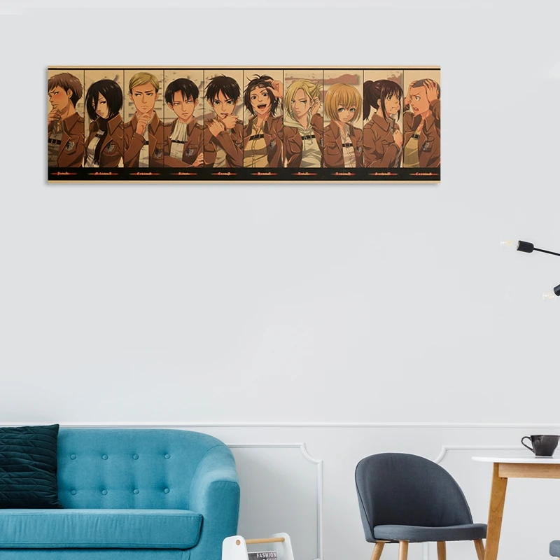 Аниме Обувь для косплея по аниме атака на Титанов персонажа коллекция плакат