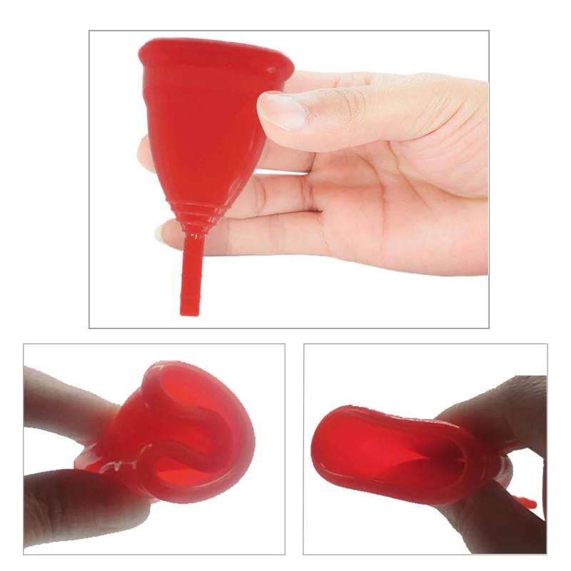 

2 Pcs Medical Silicone Menstrual Cup Feminine Hygiene Menstrual Cup Sterilization Cup Women's Menstrual Cup & Reusable Health
