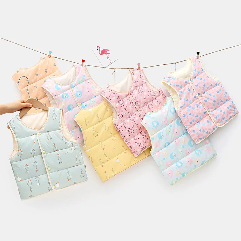 

Children Warm Vests Winter Kids Boys Girls Cartoon Clothes for Baby Cute Waistcoat Outerwear Toddler Jacket CDS095