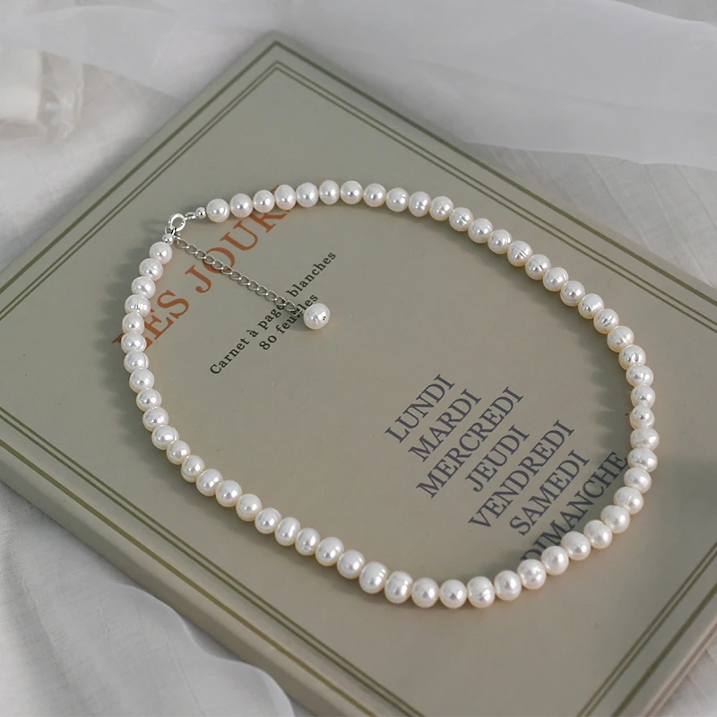 Natural freshwater pearl chokers necklace